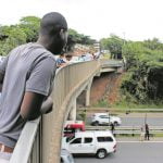 woman falls off n2 bridge