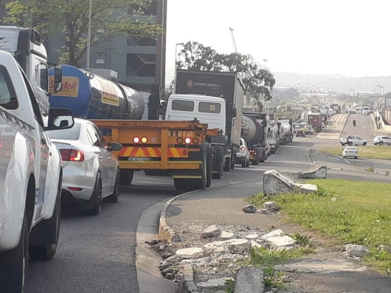 Heavy truck backlog at Durban harbour due to early arrival
